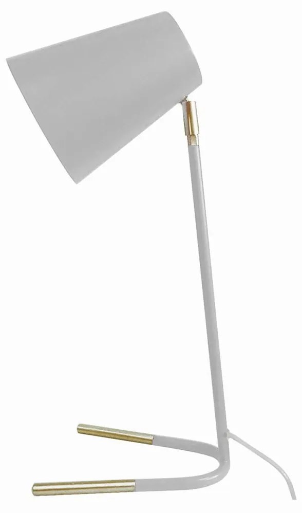 LEITMOTIV Stolná bílo zlatá lampa Noble 25 × 15,5 × 46 cm