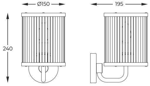 Zuma Line W0528-01F-V6AC - Nástenná lampa SERGIO 1xE14/60W/230V zlatá