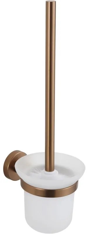 Mexen Remo, nástenná toaletná kefa, medená matná, 7050750-65