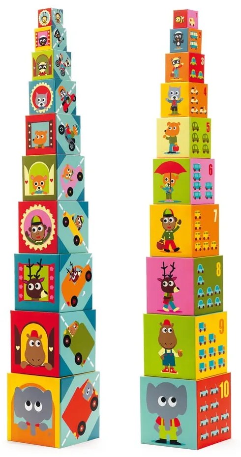 Škatuľková veža Djeco Dopravné prostriedky