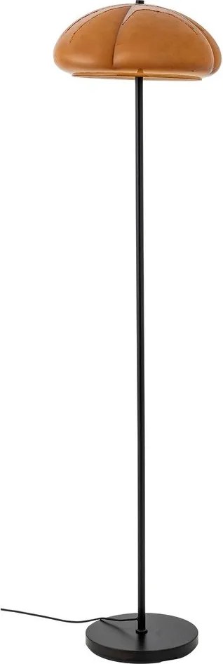 Okrovožltá stojacia lampa so skleneným tienidlom (výška 157 cm) Kinoko – Bloomingville