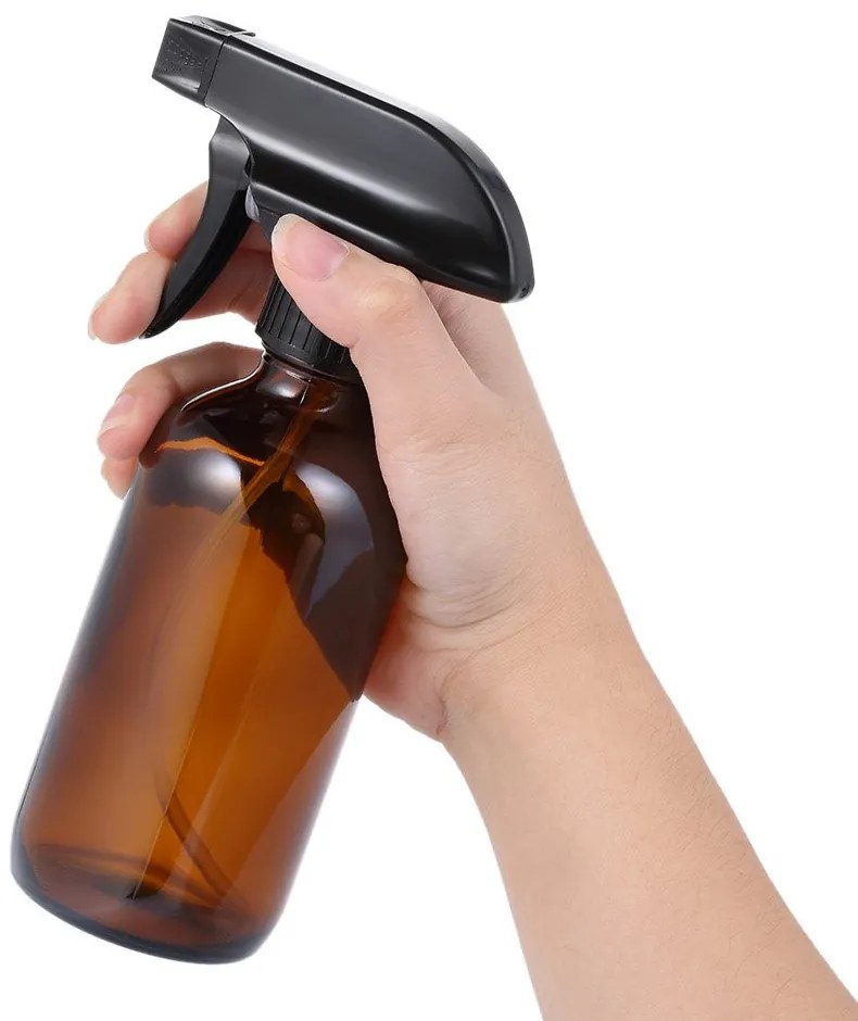 Rozprašovač na vodu/čistiace prostriedky, DISTRI, 450 ml - hnedé sklo