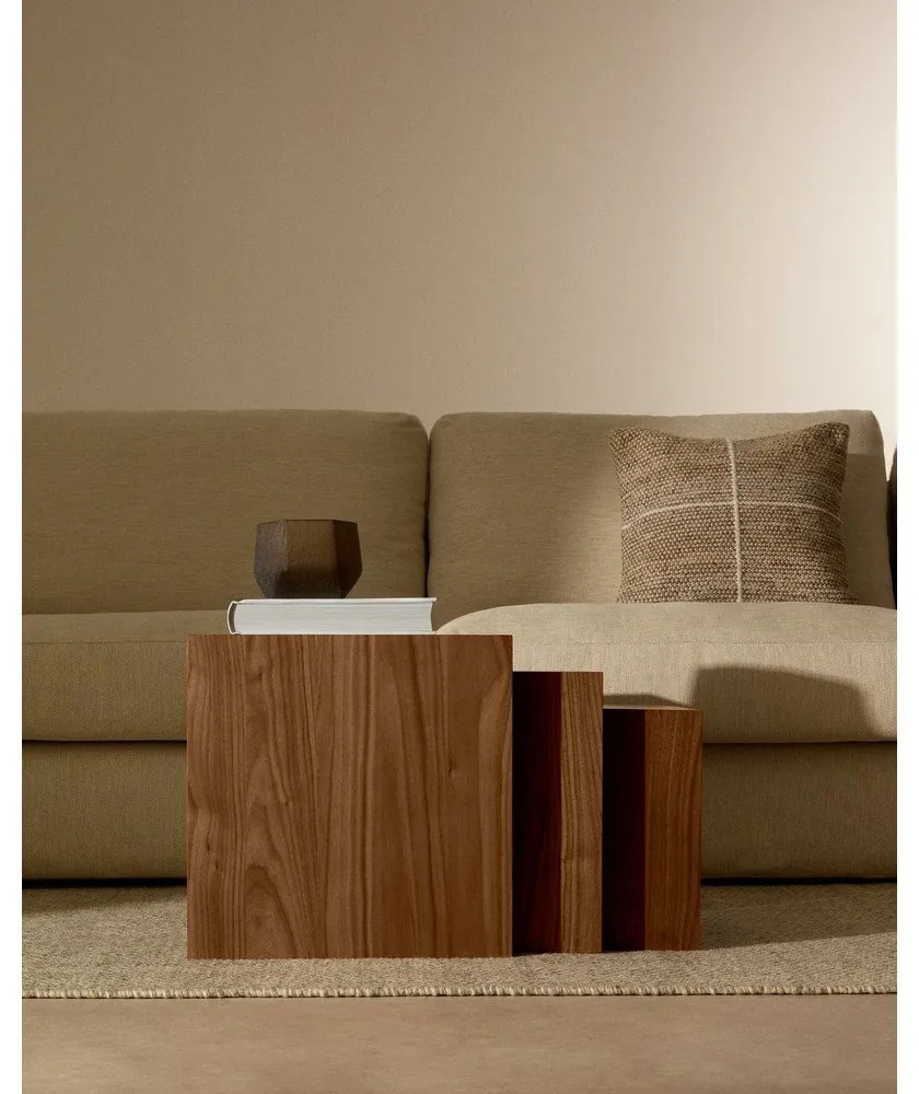 Odkladacie stolíky v súprave 3 ks v dekore orecha 40x60 cm Litto – Kave Home
