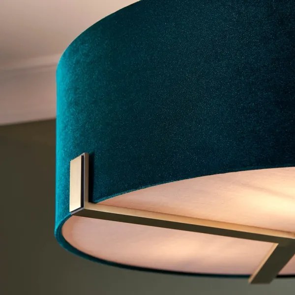 Endon 95839 - Luster na tyči HAYFIELD 3xE27/40W/230V mosadz/zelená