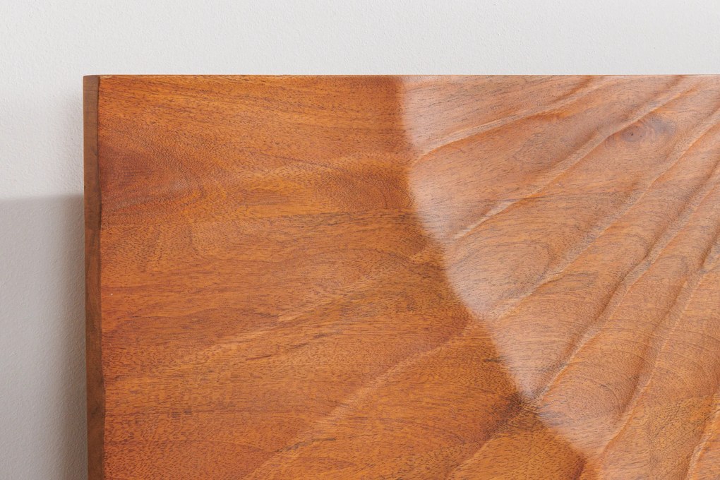 Dizajnová posteľ Zorpi 180x200cm masívne mangové drevo / hnedá