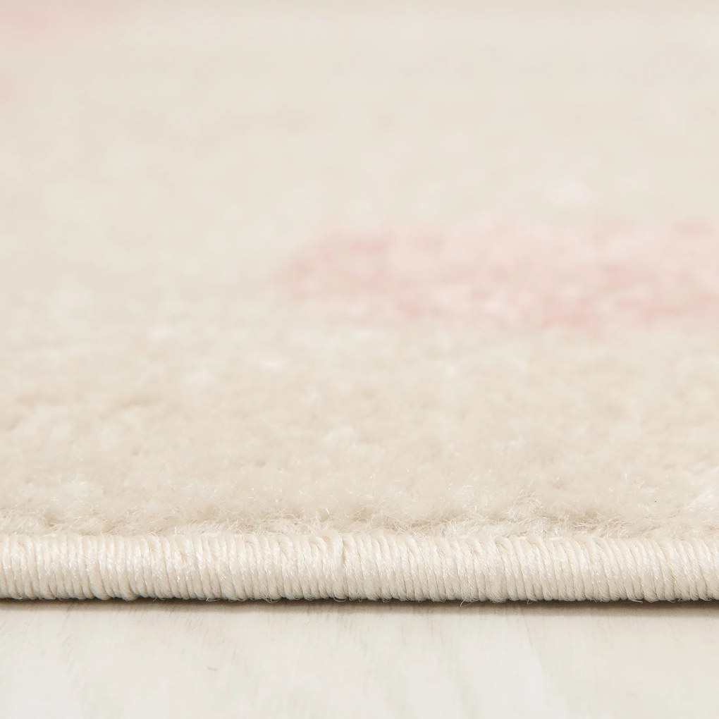 TA Koberec H320A BIELA/RUŽOVÁ HAPPY FBA Rozmer: 80x150 cm