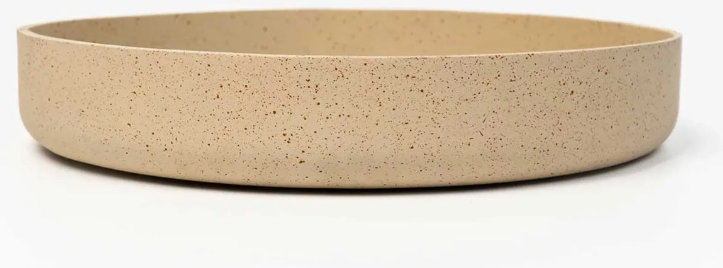 Dekoračná miska ORYVEN, sklolaminát, priemer 34 cm, béžová