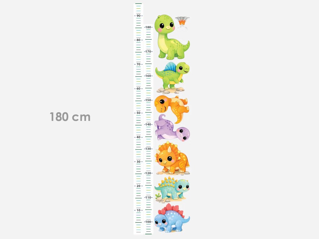 Meter dino dinosaury textilní prelepiteľné nálepky na stenu výška 160 cm