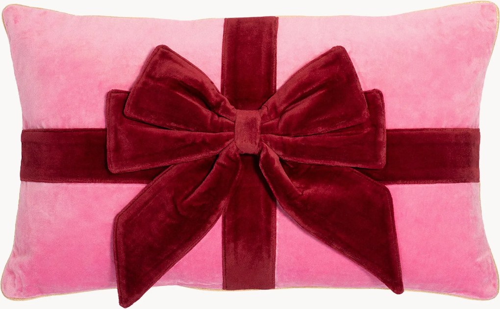 Zamatový vankúš Bow