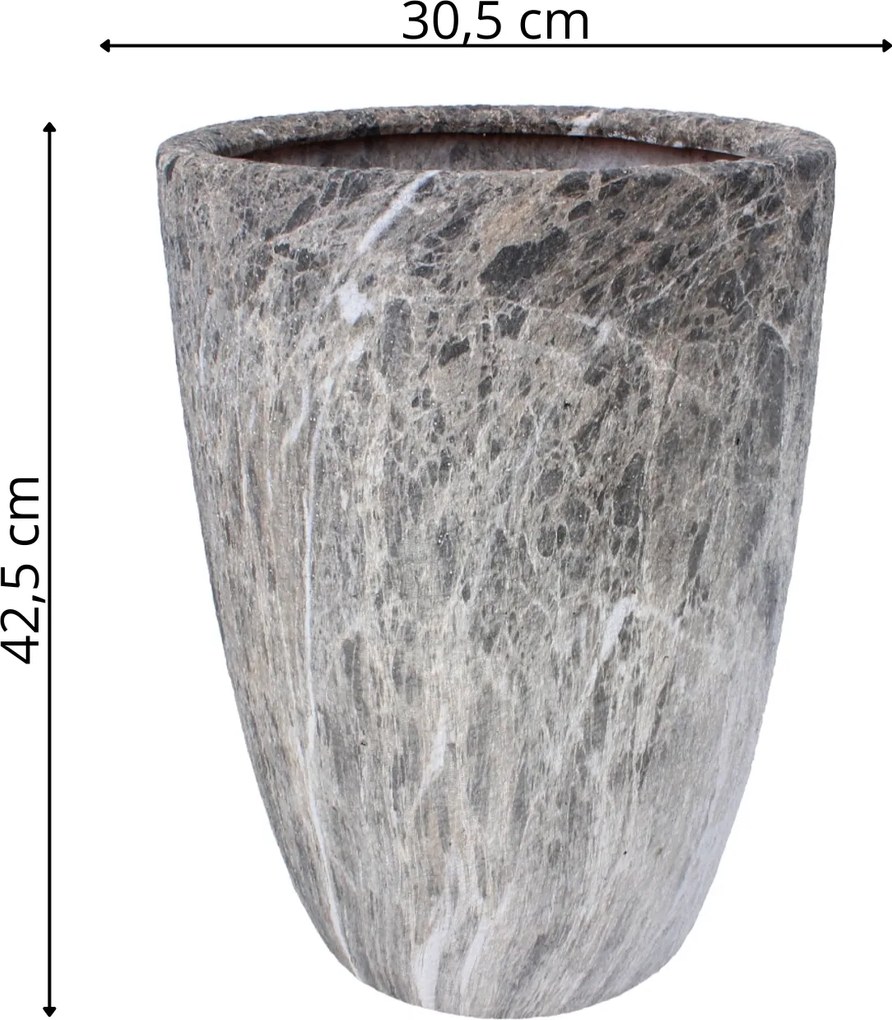 Keramický obal na květináč Imperior 30,5 cm mramor