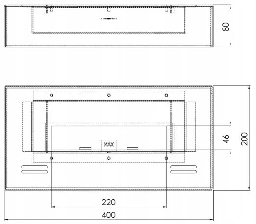 InFire - BIO krb 8x40 cm 3kW čierna