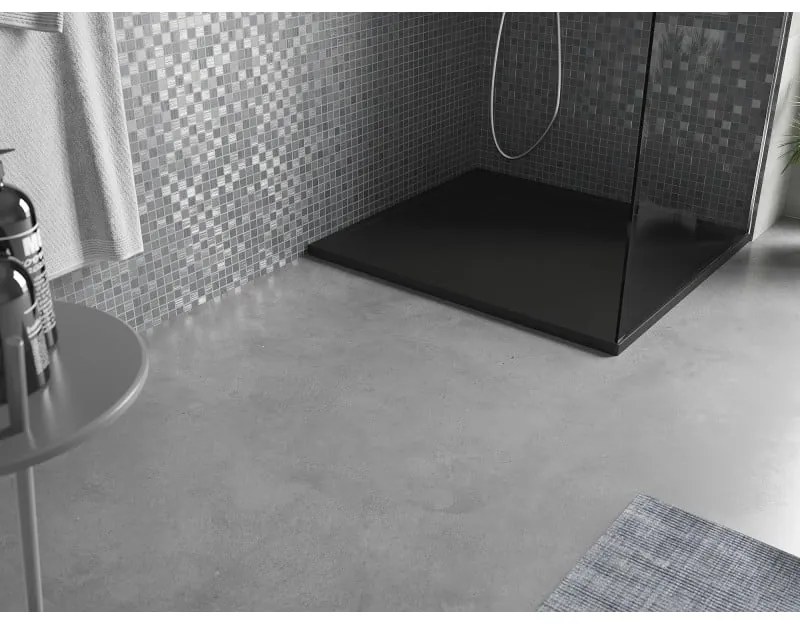 Mexen Amon, SMC obdĺžniková sprchová vanička 100 x 90 cm, čierna, 4F709010