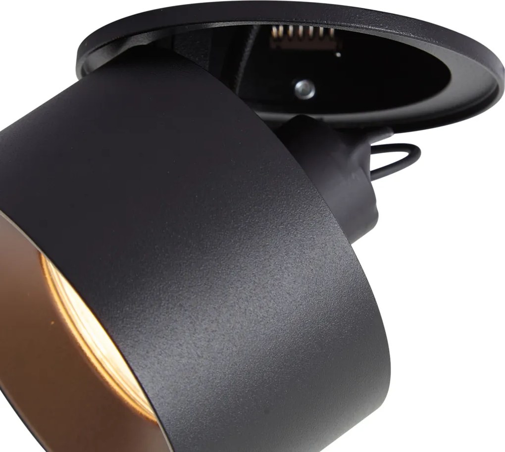 Moderné zapustené bodové svietidlo čierne GU10 50mm - Echo