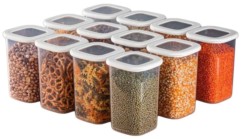 Plastové dózy v súprave 12 ks na potraviny Fresco – Hermia