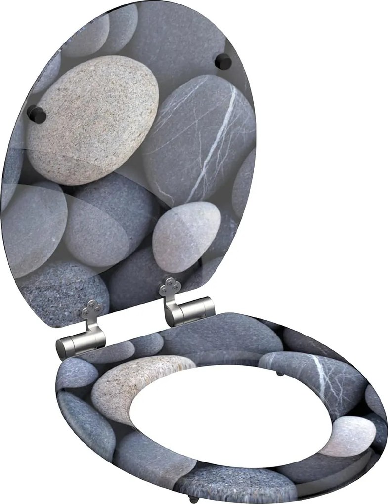 Eisl Sanitär WC sedadlo MDF Soft Close Grey Stones 80130