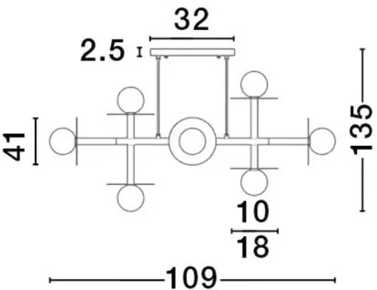 Rustikálny luster Pielo 109 čierne
