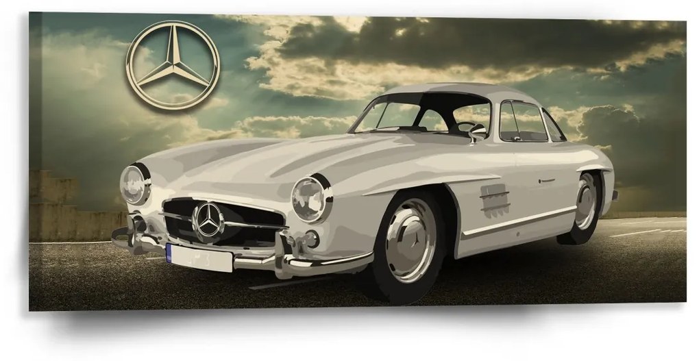 Sablio Obraz Mercedes-Benz 300 SL Na ceste - 110x50 cm