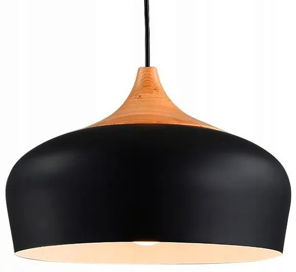 Toolight Toolight, závesné svietidlo Bari 1xE27 APP181-1CP, čierna-hnedá, OSW-00260