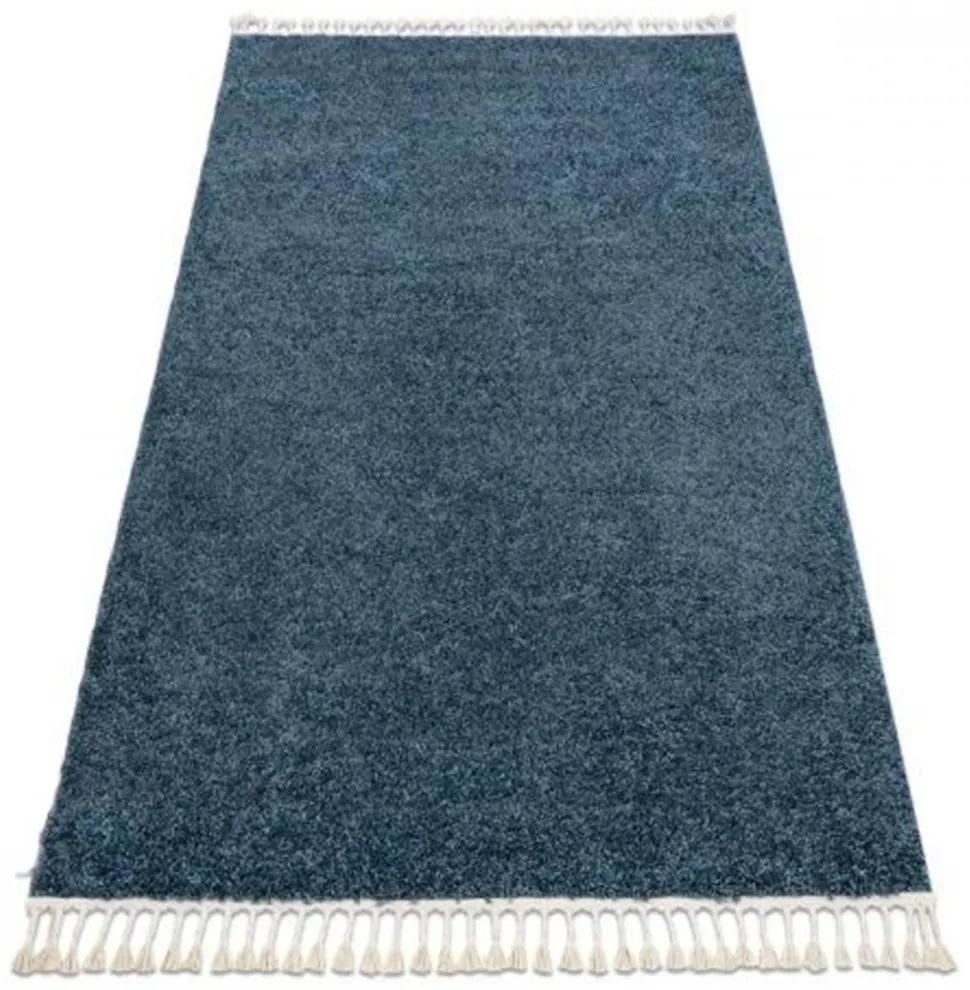 Kusový koberec Shaggy Berta modrý 80x150cm