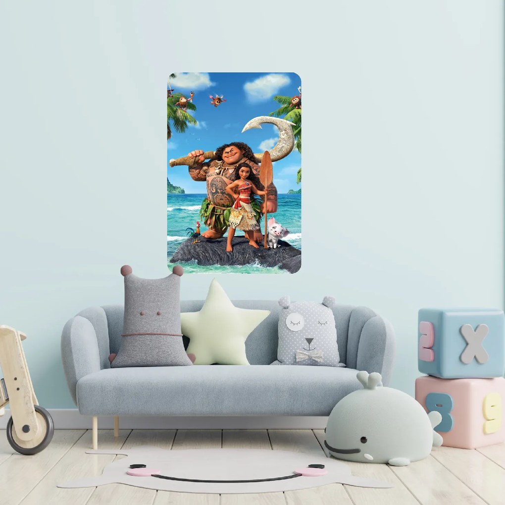 Textilná nálepka na stenu "Vaiana 2"