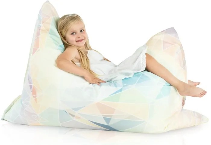 Veľký relaxačný vankúš Pastel Abstract – moderný dizajn a pohodlie pre každého Veľkosť: XL