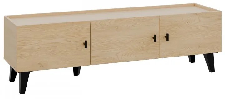 Moderný TV stolík Cleurion 150 3D, Farby: dub cremona