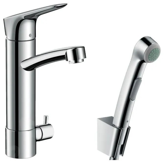 Hansgrohe Talis S2, páková batéria s uzatváracím ventilom, s bidetovou spŕškou a sprchovou hadicou, chrómová, 31515000