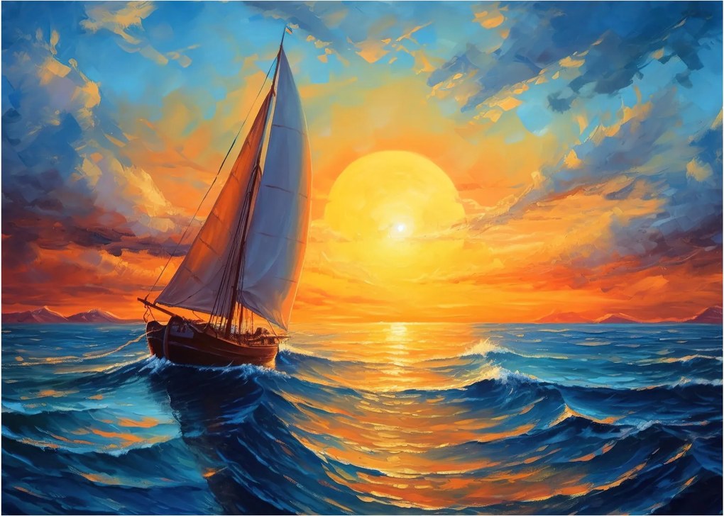 Obraz - Plachetnica (70x50 cm)