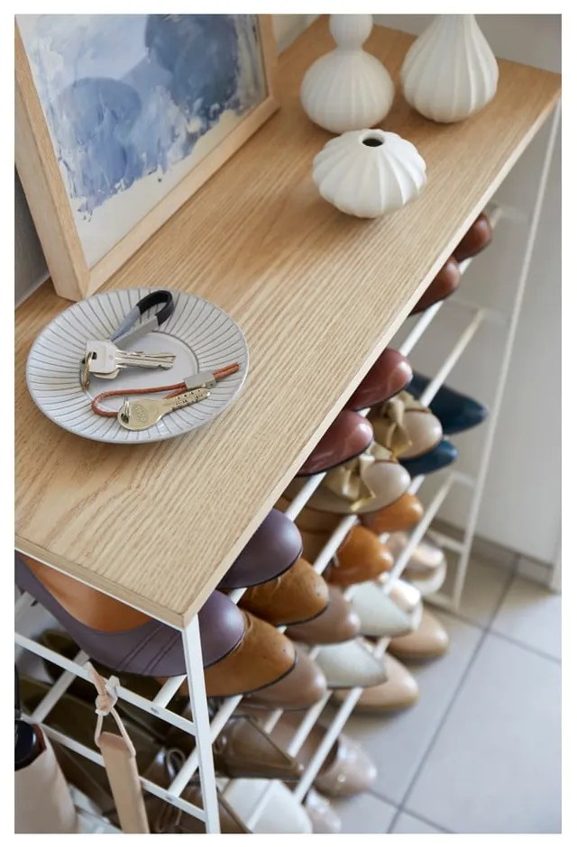 Biela kovová skrinka na topánky Tower – YAMAZAKI