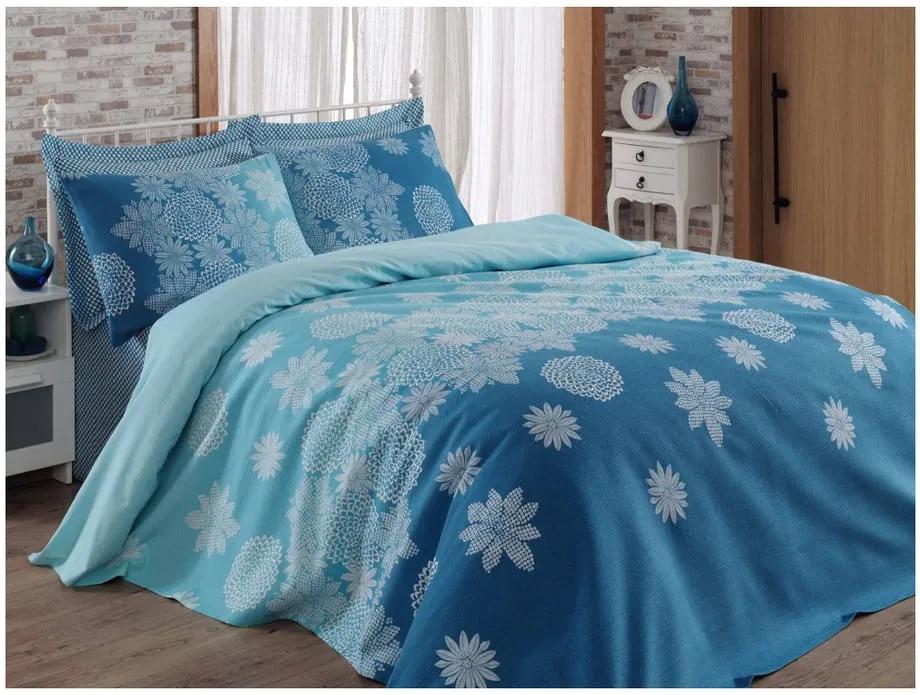 Ľahko prešívaná bavlnená prikrývka na posteľ na jednolôžko Simay, 140 × 200 cm