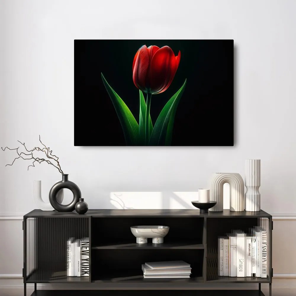 Obraz červená tulipánová elegancia