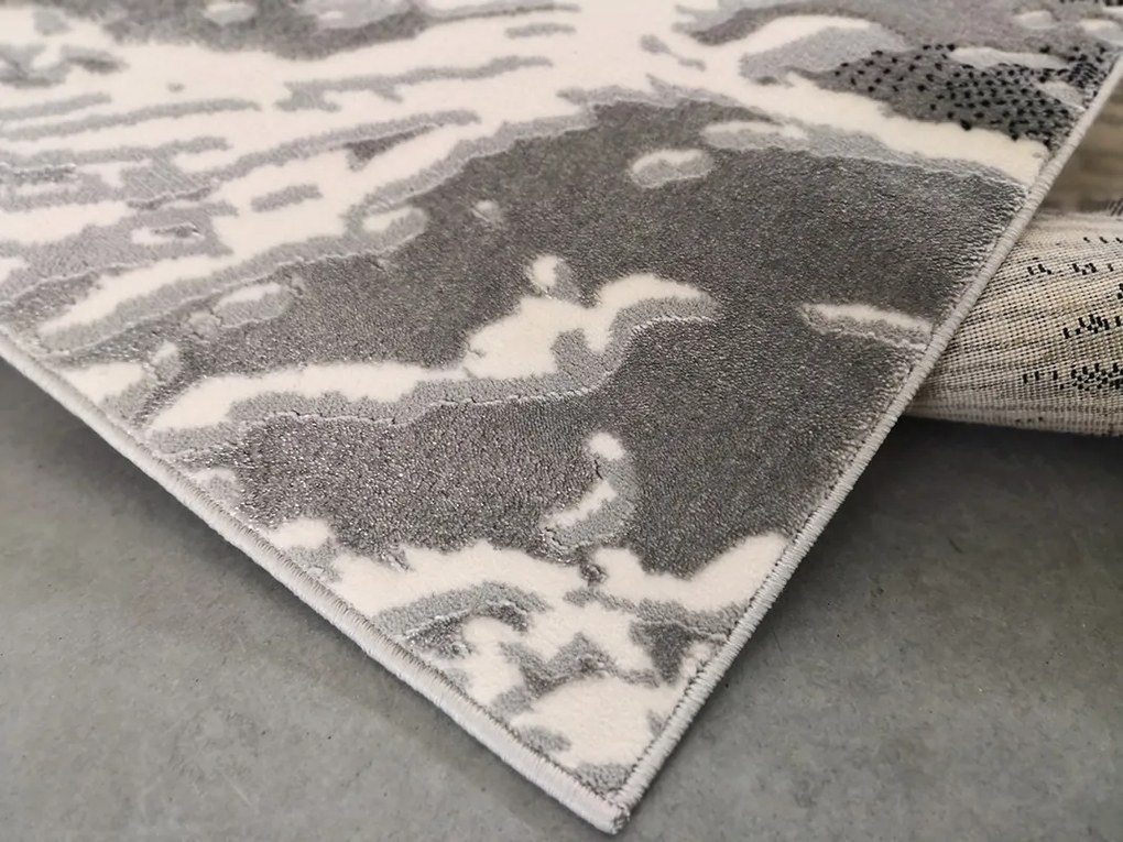 Koberec Elite 8752 GREY – sivý obdĺžnik so vzorom Rozmer: 200x290 cm