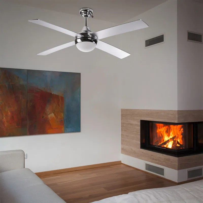 DEMA Stropný ventilátor Granada strieborný