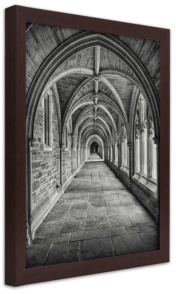 Gario Plagát Interiér kamennej katedrály Farba rámu: Bez rámu, Rozmery: 30 x 45 cm
