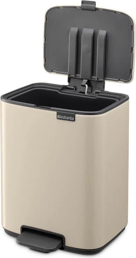 Béžový pedálový oceľový odpadkový kôš 7 l Bo – Brabantia
