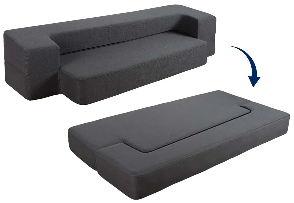 Dormeo rozkladacia pohovka 2v1 Tmavošedá