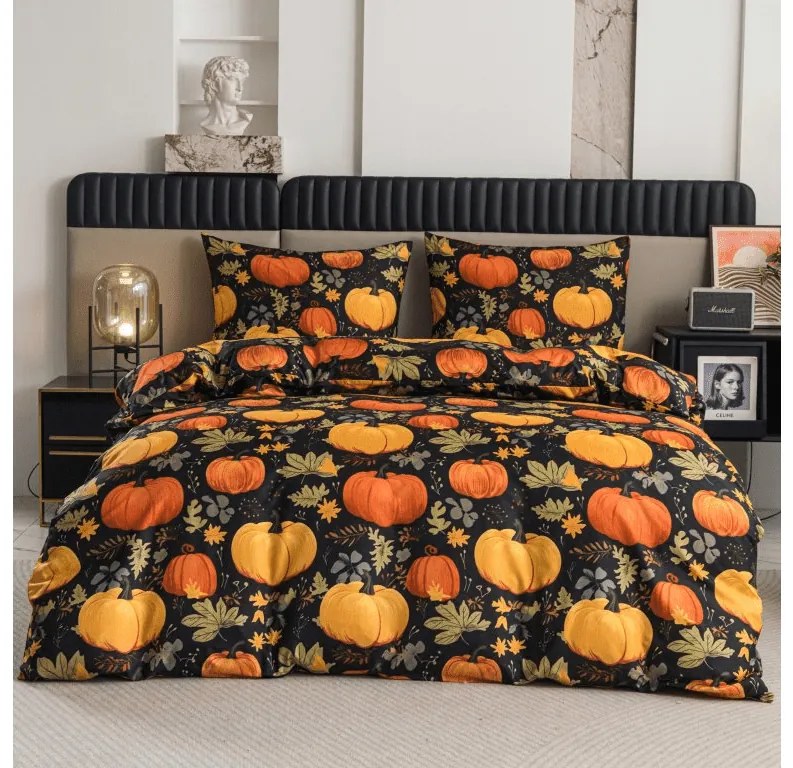 Obliečky z mikrovlákna ORANGE PUMPKINS farebné Rozmer obliečky: 2 ks 70 x 90 cm | 200 x 220 cm