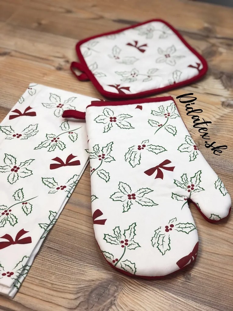 Sendia Textil A-0 Vianočný kuchynský 3 set Vianoce