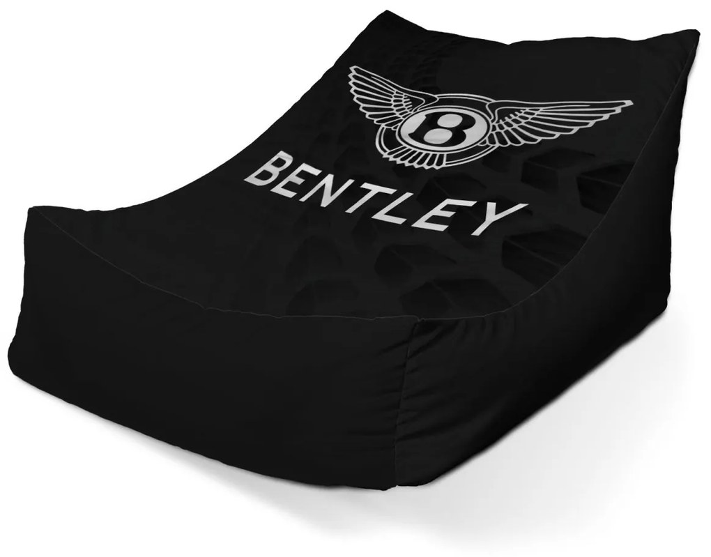 Sablio Sedací vak Lounge Logo Bentley Čierny - 120 x 100 x 80 cm