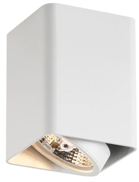 Dizajnový prisadený reflektor biely GU10 70 mm otočný a naklápací - Vox