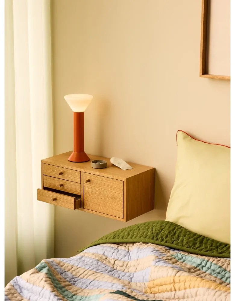 Oranžová stmievateľná stolová lampa (výška 30 cm) Flash – Hübsch