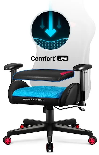 Látkové herné kreslo Diablo X-ST4RTER Normal Size: čierno-červené Diablochairs