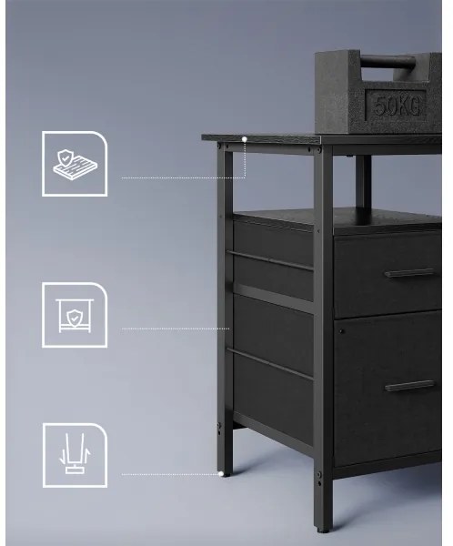 Písací stôl s podsvietením SOLEA-X hnedá/čierna