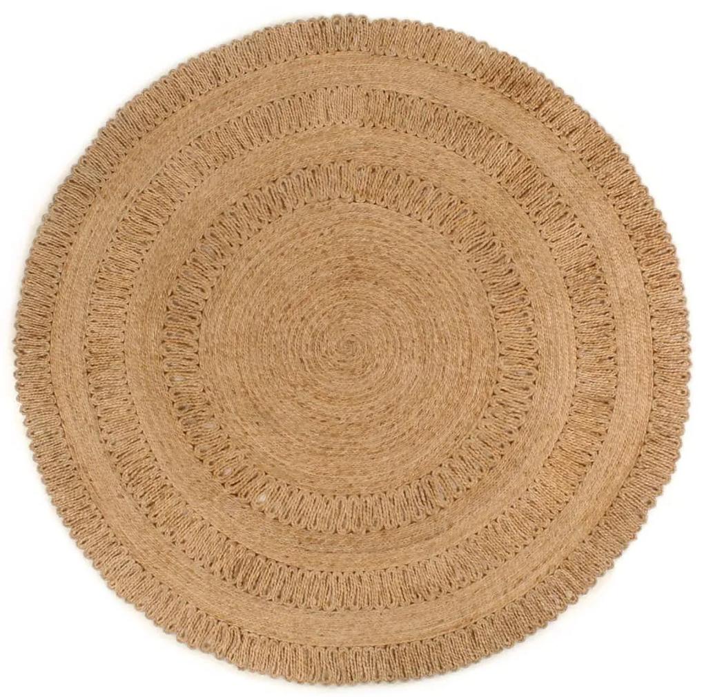 Ručne pletený okrúhly koberček z juty 180 cm 344952