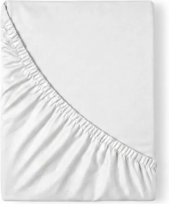 Kvalitex Saténové prestieradlo s gumou biela, 90 x 200 cm