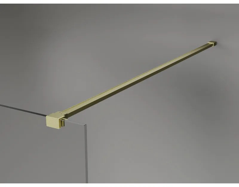 Mexen Lunar sprchová stena pravá 80 x 200 cm, 8mm číre sklo, zlatá matná, 830-080-000-55-00-P