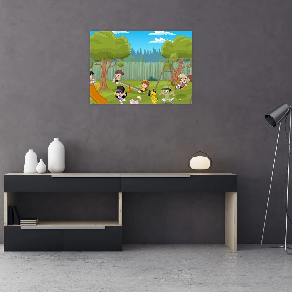 Obraz - Deti na ihrisku (70x50 cm)