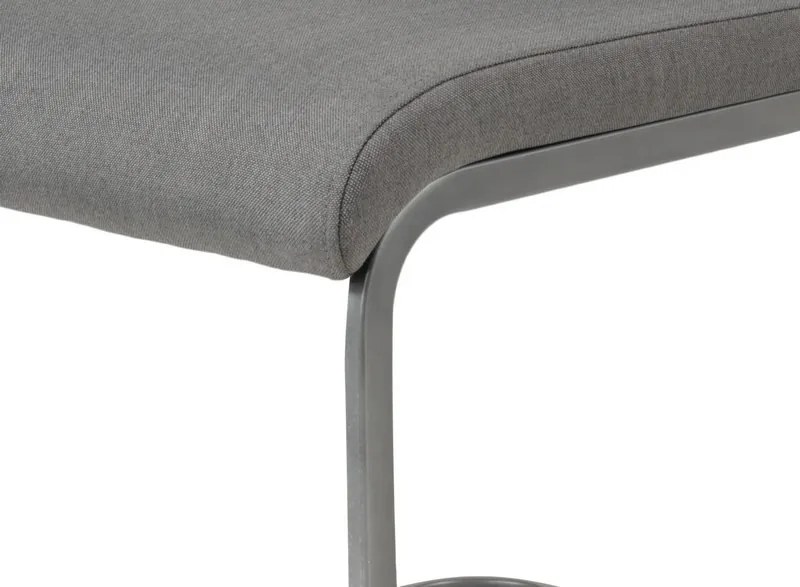 Jedálenská stolička Amber, šedá látka / ekokoža