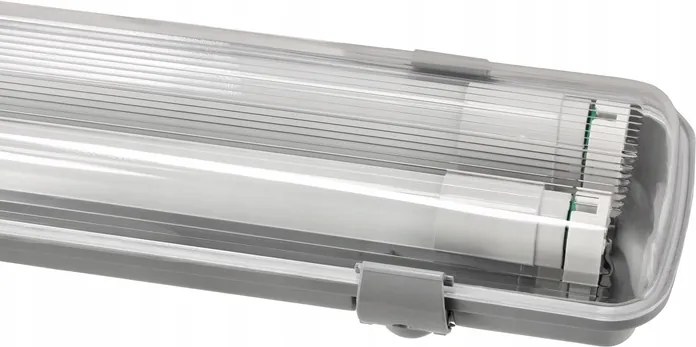Hermetické svietidlo 120cm lampa + 2x LED trubice Vodotesné 6000K studená teplota