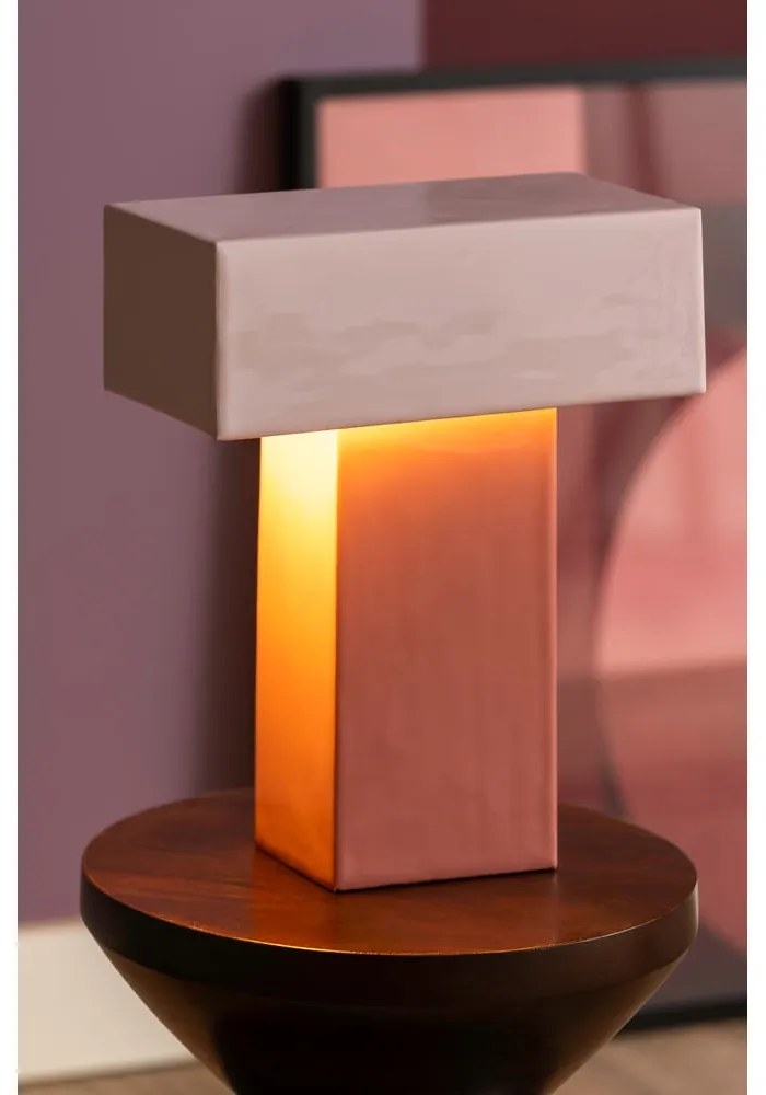 Ružová stolová lampa (výška 35 cm) Grato Recto – Leitmotiv